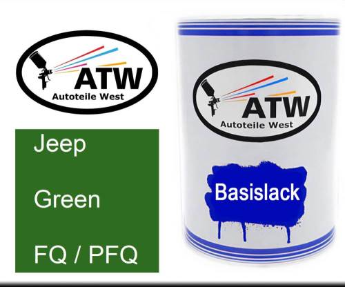 Jeep, Green, FQ / PFQ: 500ml Lackdose, von ATW Autoteile West.